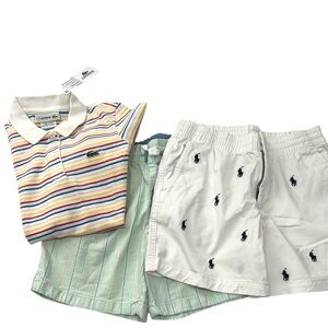 Vineyard Vines and Polo boy's 2 shorts size 10 and Lacoste Striped Polo shirt